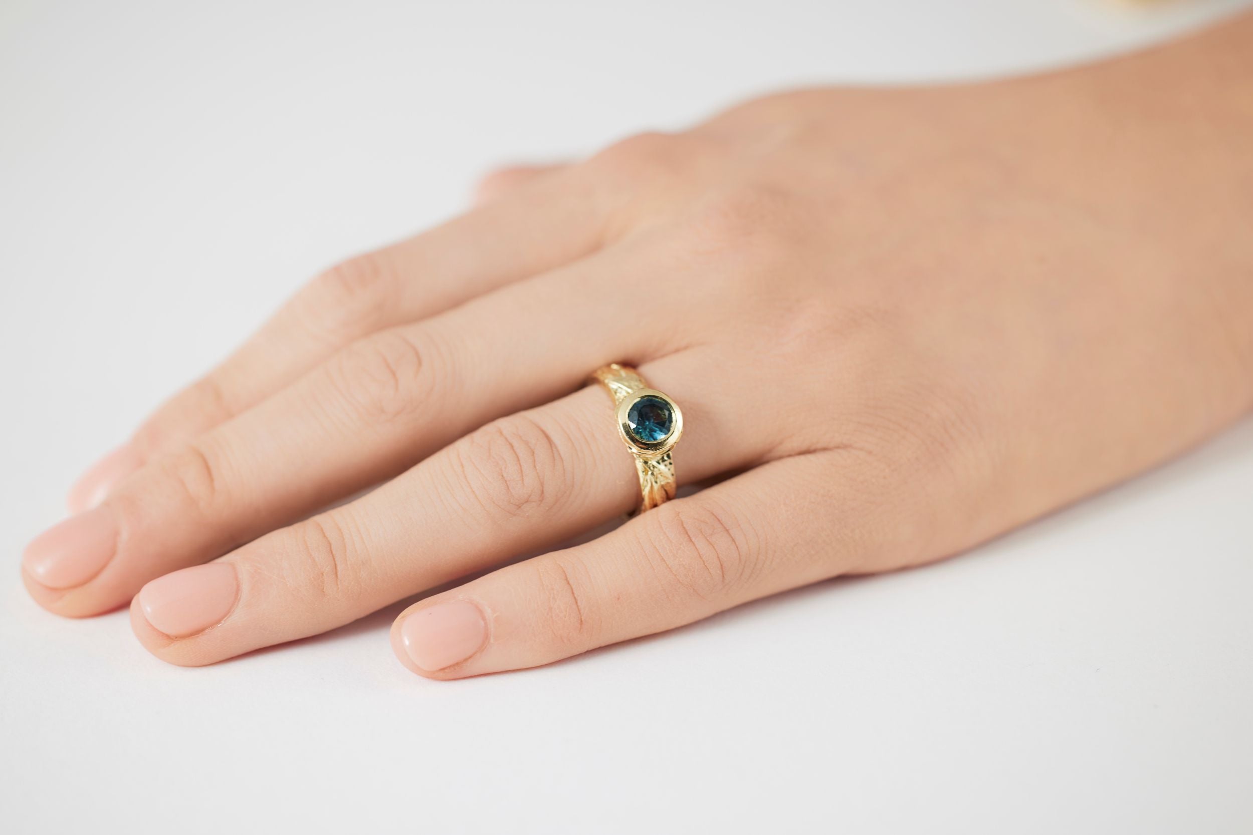 Teal Australian Sapphire Ring