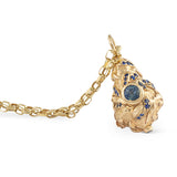 Small Lantern Necklace With Blue Sapphire