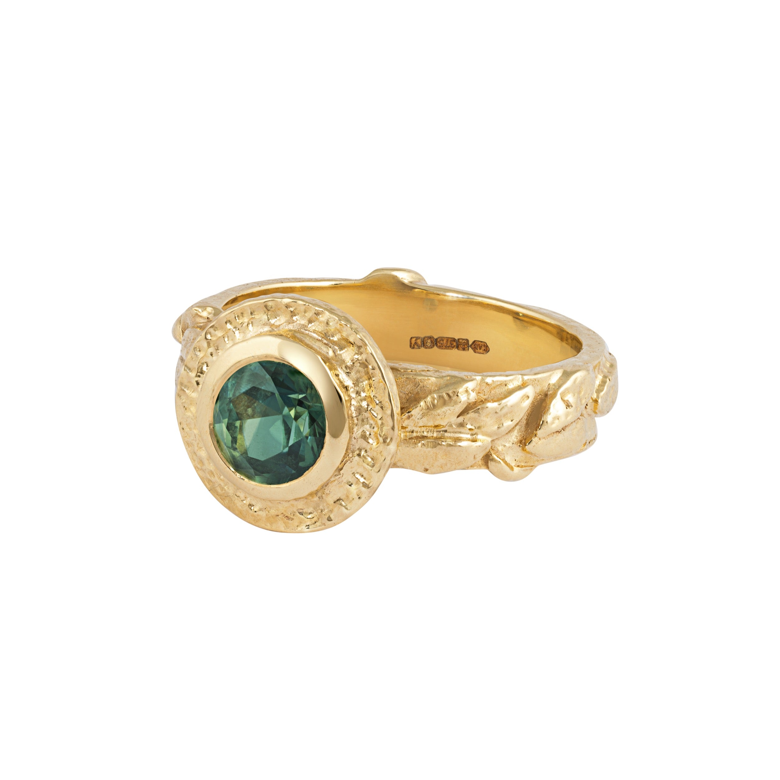 Australian Sapphire Golden Halo Ring