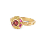 The Micro Tourmaline & Sapphire Leaf Saturn Rising Ring