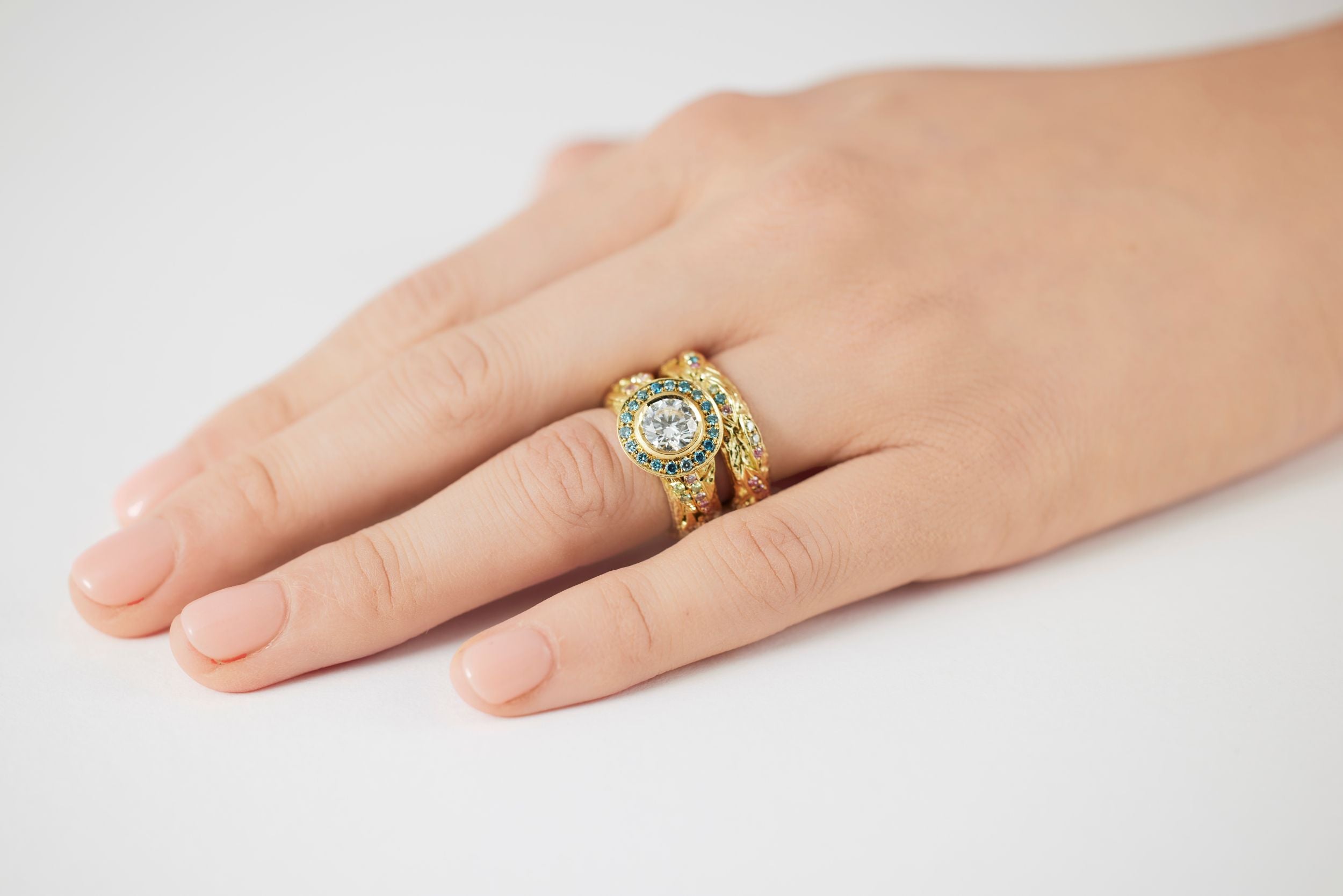 Diamond Saturn Rising Ring