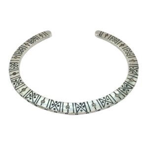Tribal Bangle In Sterling Silver